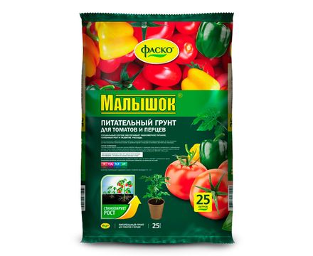 Грунт Малышок рассадный для томатов и перцев 25л