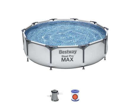 Каркасный бассейн Steel Pro Max 305х76см, 4678л, фил.-насос 1249л/ч Bestway