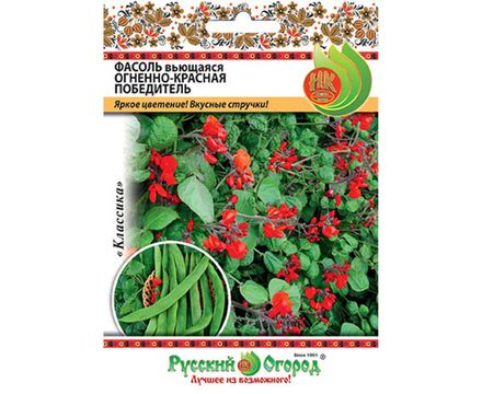 Фасоль огненно-красная Победитель (30г) Русский Огород