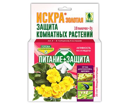 Искра Золотая Палочки для защиты комнатных растений 10штХ2г