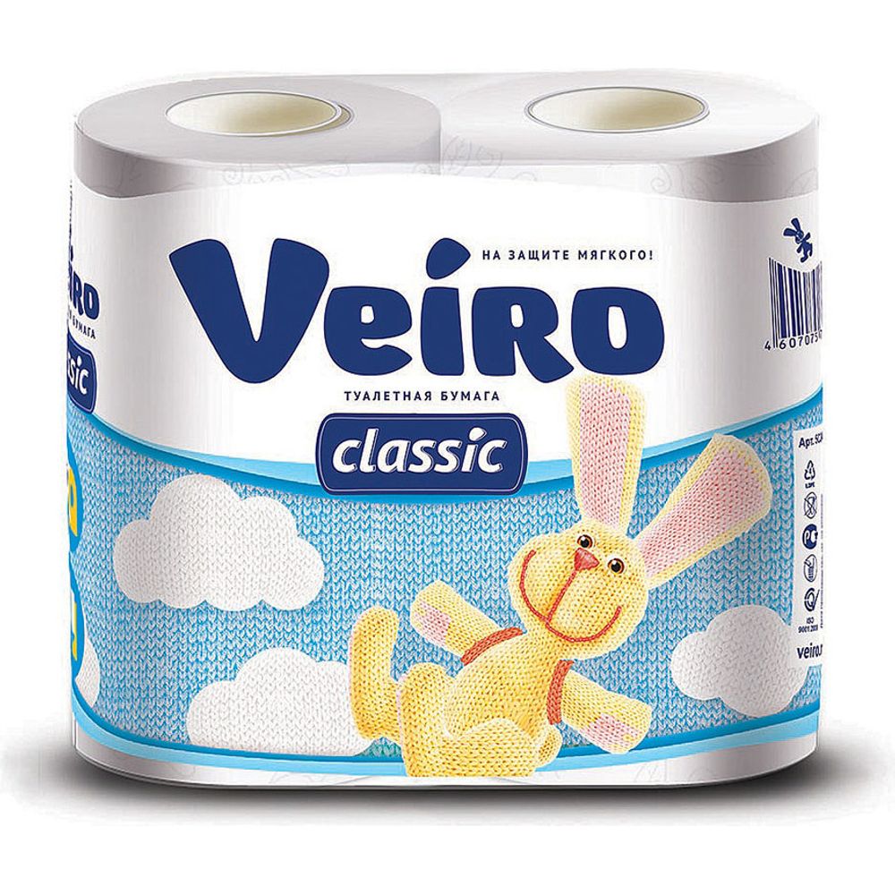 Туалетная бумага 4шт Veiro Classic 2сл Белая