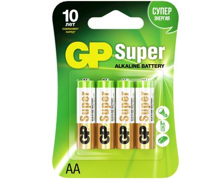Батарейка GP Super Alkaline LR06 - 4 шт. (на блистере) 