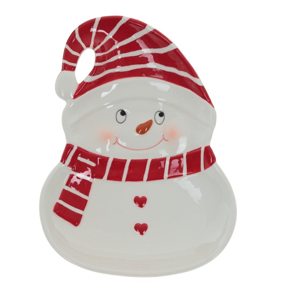 Тарелка Снеговик L20,5 W27 H3,5 см