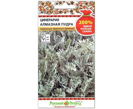 Цветы Цинерария Алмазная пудра  0,2г Русский Огород