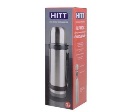 Термос HITT Походный 1,0л нерж. автомат