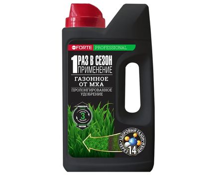 Удобрение Bona Forte для газона от мха шейкер 1л