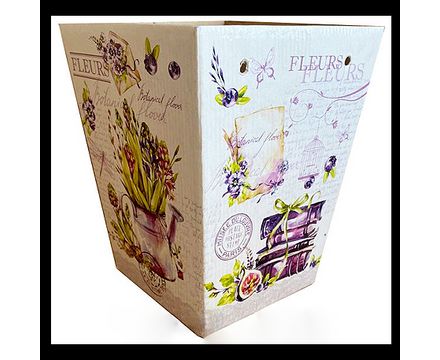 Коробка цветочная микрогофра Прованс 1 разм. кор. 17,5*12,5*22 см. 1шт без шнурка
