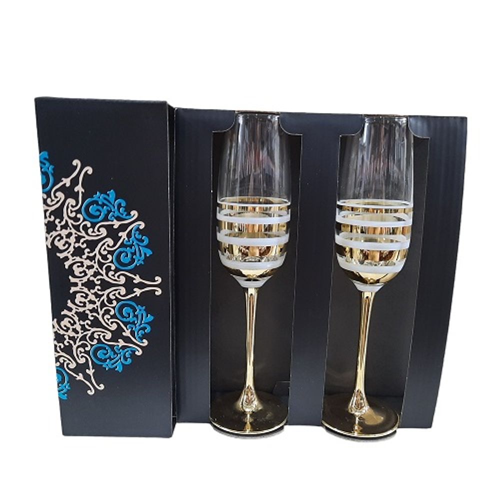 Набор бокалов  GLASSTAR 175мл 3шт Line Gold+краска LNK224_8162_11
