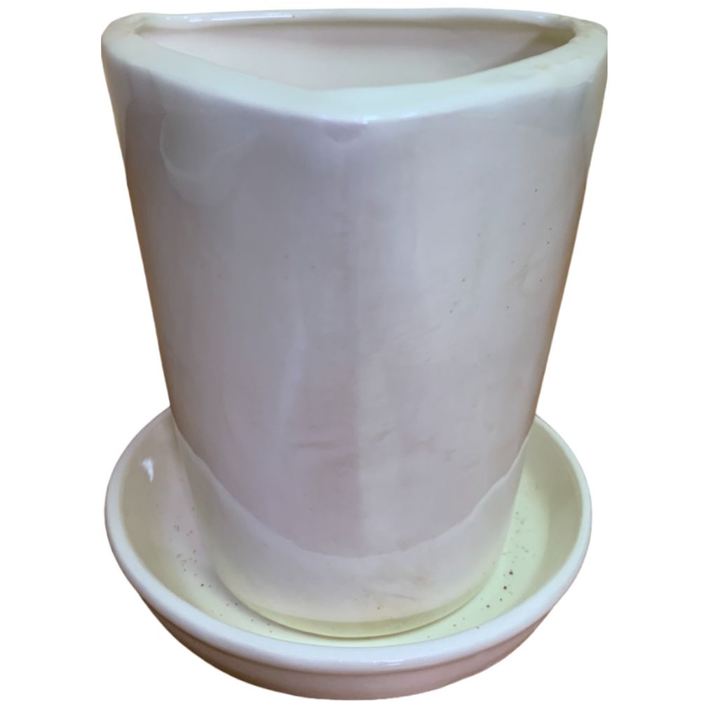 Горшок керамика Трио белый №3  0,9л