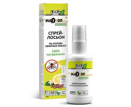 Спрей-лосьон на основе эфирных масел (гвоздика, лимон, цитронелла) Nadzor Botanic