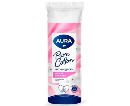 Косметические ватные диски 80 шт Aura