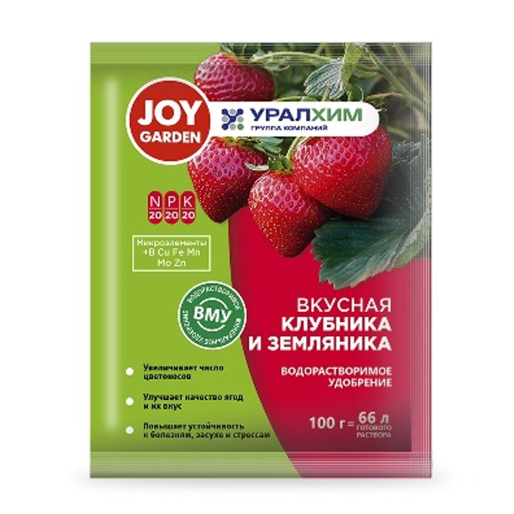 Водорастворимое удобрение Клубника и земляника Joy 100г