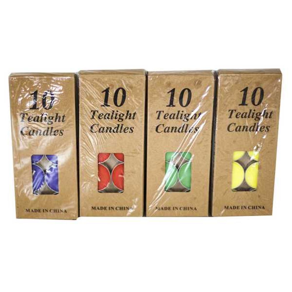 Свечи чайные цветные 10шт 