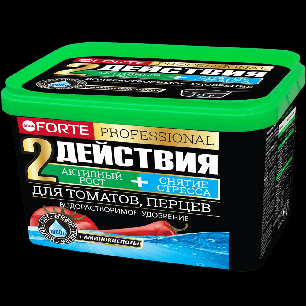 Bona Forte Удобрение водорастворимое с аминокислотами Для томатов, перцев, ведро 500 г