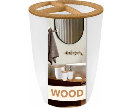 Стакан для зубных щеток 330 мл Keeplex Wood