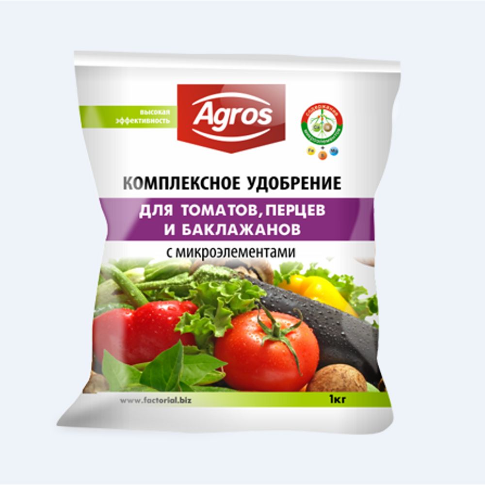 Удобрение с микроэлементами для томатов, перцев и баклажанов 1кг 