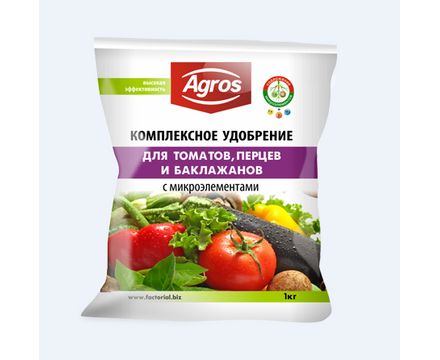 Удобрение с микроэлементами для томатов, перцев и баклажанов 1кг 