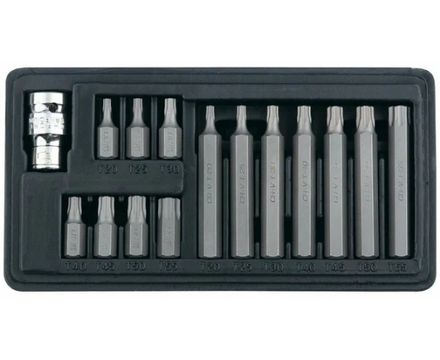 Набор бит Torx хвостовик 6гранник 10мм CrV 15 предметов Stels