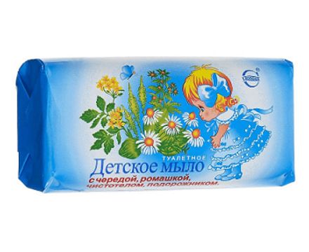 Мыло Детское с чередой,ромашка,чистотел,подорожник 100г