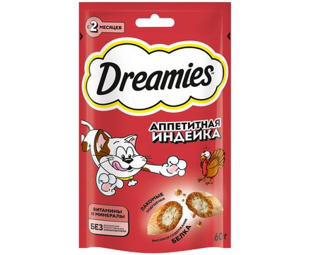Лакомство для Кошек Dreamies Аппетитная Индейка 60г