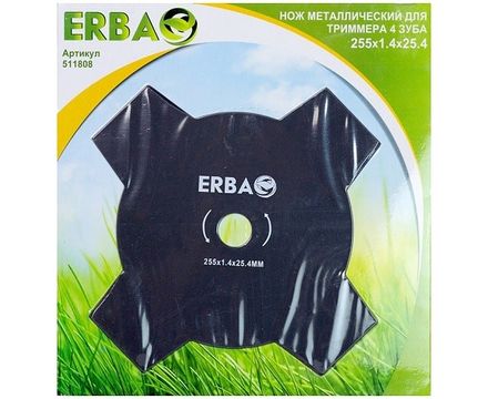 Нож металлический 4 зуба 255-1.4мм Erba 