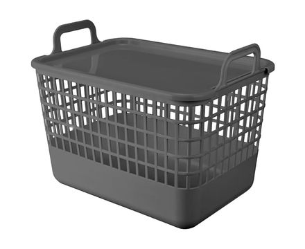 Корзина 15,0 л 320x224x255мм Kobo с крышкой серый 1/16