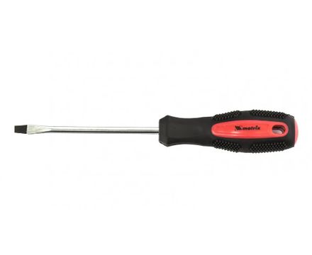 Отвертка Anti-Slip SL5х100мм CrV двухкомпонентная рукоятка Matrix