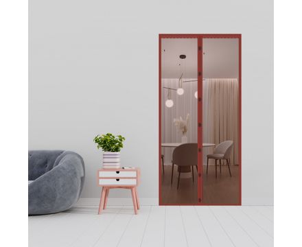 Штора антимоскитная на дверь на магнитах SweetSun 100*210см цвет коричневый