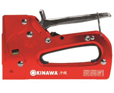Степлер строительный металлический Okinawa Heavy 3 в 1 регулируемая сила удара  