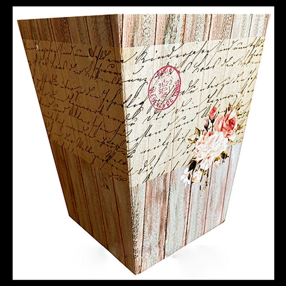 Коробка цветочная микрогофра ШеббиШик разм. кор. 17,5*12,5*22 см. в уп. 1шт