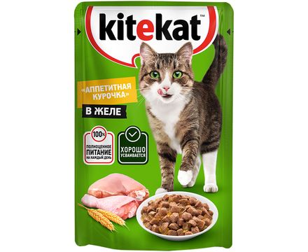 Kitekat с курицей в желе 85 гр