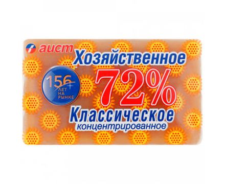 Мыло хозяйственное Аист 72%    150гр классик