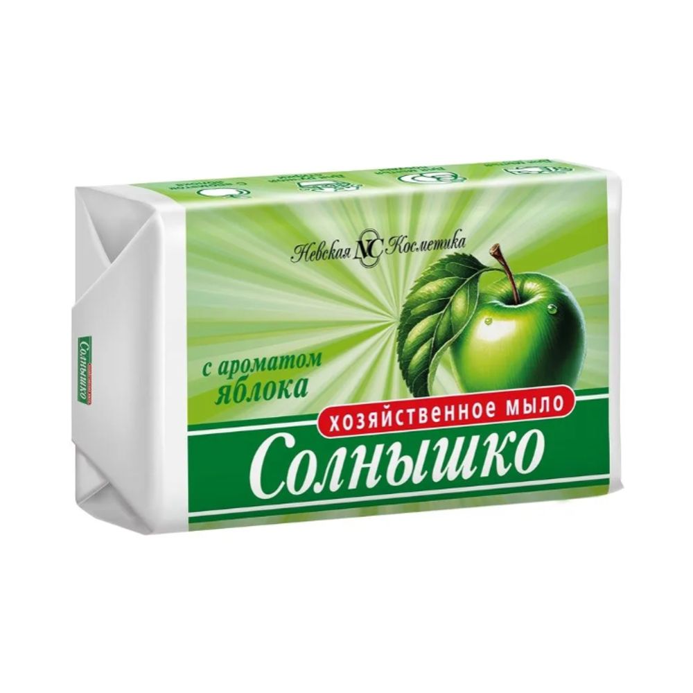 Мыло хозяйственное Солнышко   Яблоко  140гр Н\к