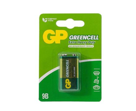 Батарейка GP GreenCell 9V 6F22 Крона - 1 шт.