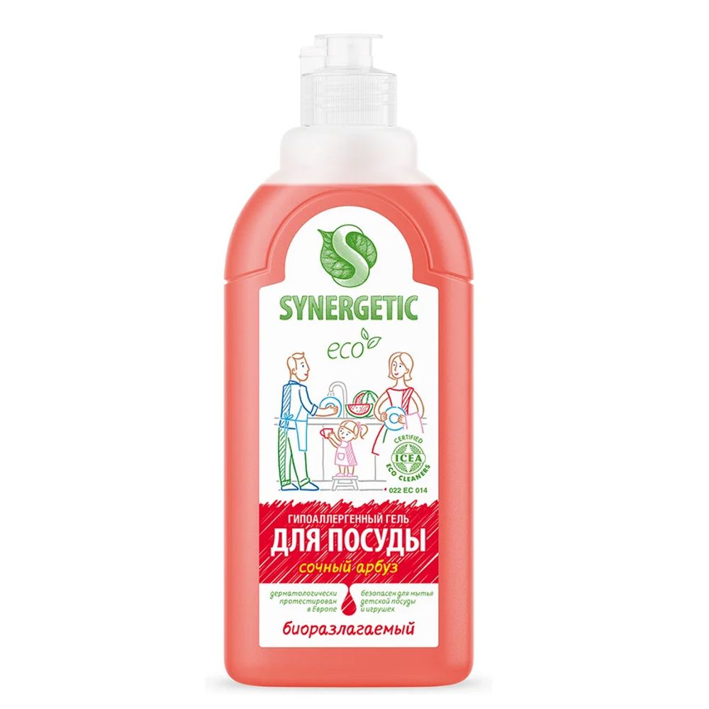 Гель для мытья посуды Арбуз  500мл Synergetic