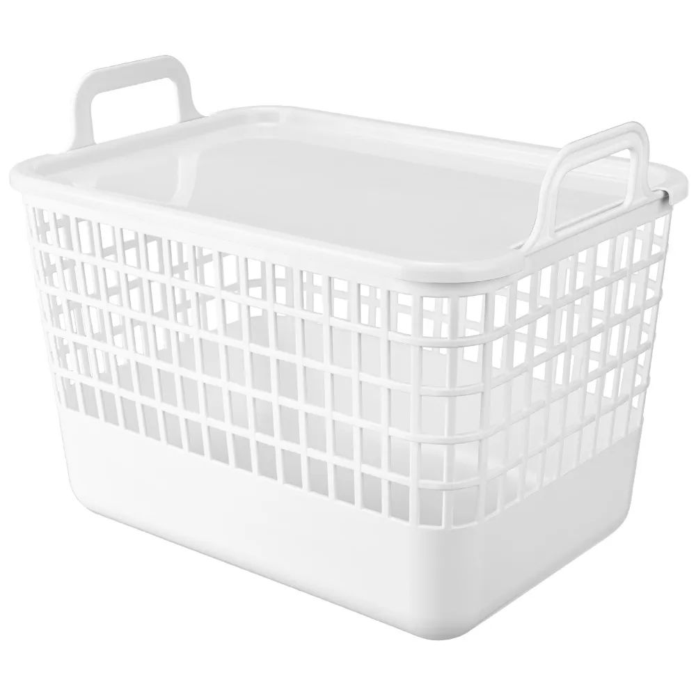 Корзина 15,0 л 320x224x255мм Kobo с крышкой белый 1/16