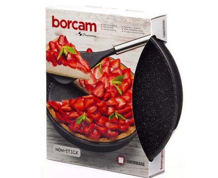 Форма круглая для запекания 260 мм 1720 мл c антипригарным покрытием Borcam NON STICK черн