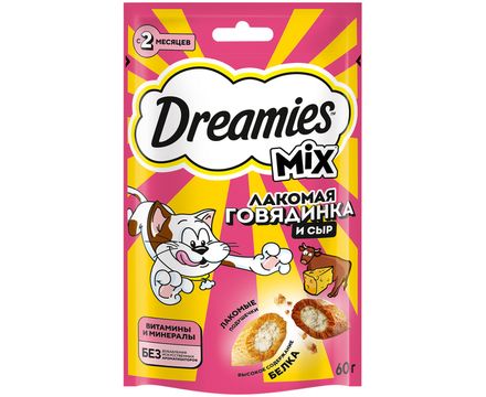 Лакомство для Кошек Dreamies Говядина и Сыр 60г