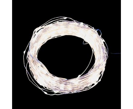 Гирлянда светодиодная Роса 100м. 1000 светодиодов. Белый свет. Пульт ДУ (в/к). Провод прозрачный