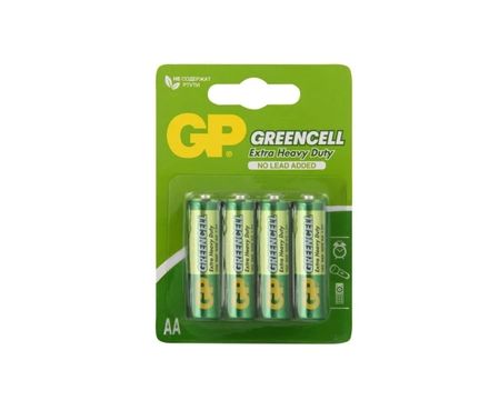 Батарейка GP GreenCell R06 - 4 шт. (на блистере)
