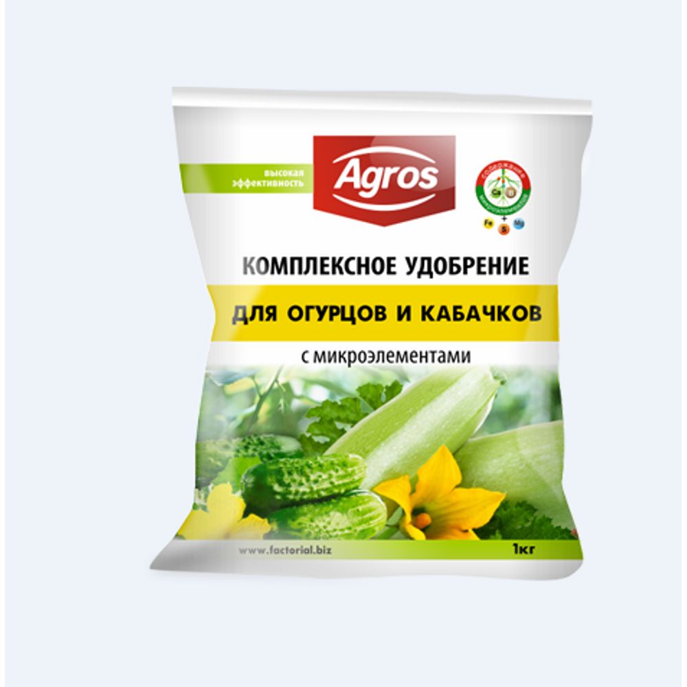 Удобрение с микроэлементами для  огурцов и кабачков 1кг