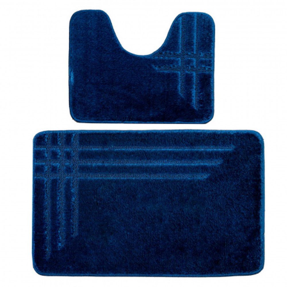 Коврик для в/к DKTX Comfort Linea из 2 шт 50х80/50х40см 10мм (синий)