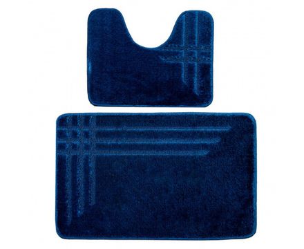 Коврик для в/к DKTX Comfort Linea из 2 шт 50х80/50х40см 10мм (синий)