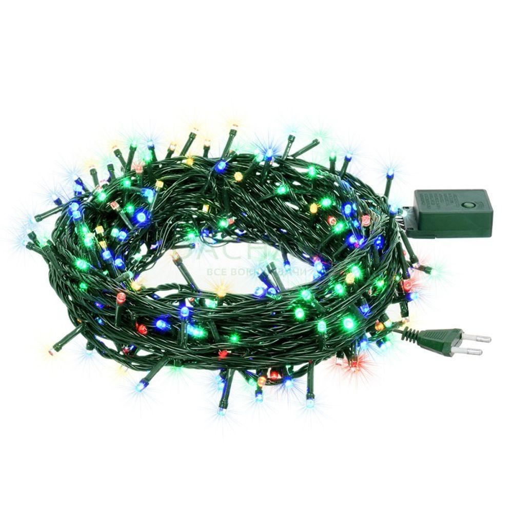 Гирлянда Нить  50 ламп LED 5м разноцветный