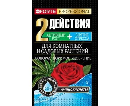 Удобрение Bona Forte водорастворимое с аминокислотами Для комнатных и садовых растений 100г