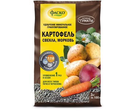 Удобрение сухое Фаско 5М минеральное для картофеля гранулированное 3 кг