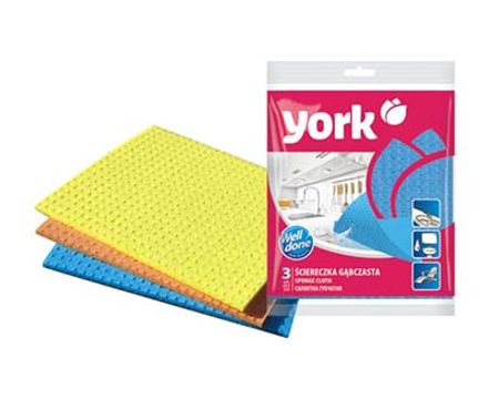 Салфетки губчатые YORK 3шт.   