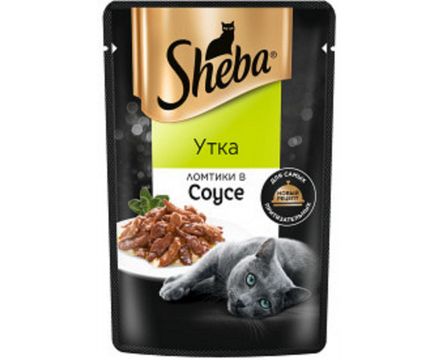 Корм для кошек Sheba ломтики в соусе с уткой 75гр