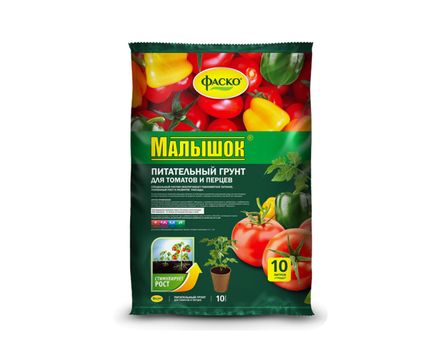 Грунт Малышок рассадный для томатов и перцев 10л 