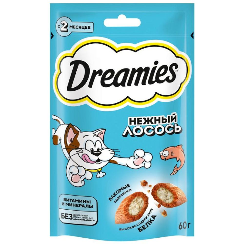 Лакомство для Кошек Dreamies Нежный Лосось 60г